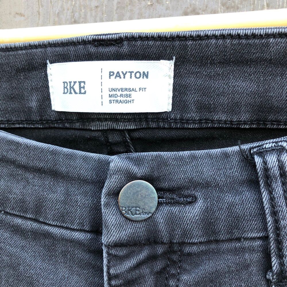 BKE payton universal fit mid rise straight black jeans 32 x 32 - Picture 4 of 4